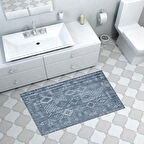 Dekoreko Kaymaz Taban Djt Banyo Halısı Star Pamuk İskandinav F5137