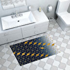 Dekoreko Kaymaz Taban Djt Banyo Halısı Star Pamuk Modern 719