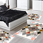 Eko Trend Djt Yıkanabilir Kaymaz Taban 3 Lü Yatak Odası Takımı Mu120 Patchwork