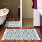 Dekoreko Kaymaz Taban Djt 2 Li Banyo Paspas Takımı Star Pamuk Saçaklı İskandinav F5124