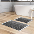 Dekoreko Kaymaz Taban Djt 2 Li Banyo Paspas Takımı Star Pamuk Saçaklı Modern 1911