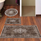 Eko Trend Djt 3 Lü Yıkanabilir Kaymaz Taban Banyo Paspas Seti 616 Klasik