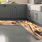 Eko Trend Djt 2 Li Yıkanabilir Kaymaz Taban Mutfak Halısı Seti Mu168 Mutfak