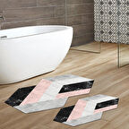 Lazer Kesim Djt 2 Li Yıkanabilir Kaymaz Taban Banyo Paspas Klozet Takımı 160M Figürlü