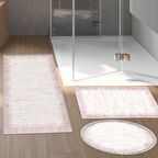 Eko Trend Djt 3 Lü Yıkanabilir Kaymaz Taban Banyo Paspas Seti 1342 Modern