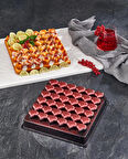 Lavonni 36 Bölmeli Kalp Desenli Kek Kalıbı - Kırmızı