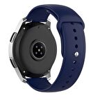 NovStrap Samsung Galaxy Watch 4 Seri 40-42-44-46 mm Uyumlu Kordon (20 MM) Silikon Kordon Kayış