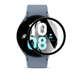 NovStrap Samsung Galaxy Watch 5 44mm Uyumlu Ekran Koruyucu Nano Esnek Cam Tam Uyumlu PPM
