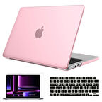 NovStrap Apple MacBook Pro 2023 M2 14.2 inc A2779 Uyumlu Parlak Kılıf + Siyah Klavye Kılıfı + Film