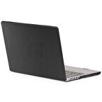 NovStrap Apple MacBook Pro M1 M2 Çip 13.3" A2338 ile Uyumlu Kılıf Deri Desenli Rubber Mat Kapak