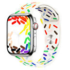NovStrap Apple Watch SE 40mm ile Uyumlu Kordon Pride Style Jel Silikon Kordon Kayış