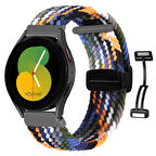 NovStrap Samsung Galaxy Watch 46mm SM-R800 Uyumlu Kordon (22mm) Flexible Örgü Magnet Tokalı Kayış