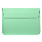 NovStrap Apple Macbook Pro M2 A2779 14 inç Uyumlu Deri Kılıf Çanta Sleeve Standlı İçi Kumaş