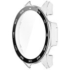 NovStrap Huawei Watch GT4 46mm ile Uyumlu Ekran Koruyucu Temperli Cam Kasa Koruyucu Sayısal Kadranlı