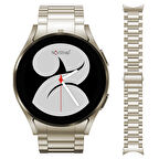 Samsung Galaxy Watch 4 5 6 40-42-43-44-45-46-47 Mm Uyumlu Çelik Metal Kordon Boşluk Bırakmayan Pimli