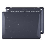 NovStrap Apple Macbook Pro 14 inç M3 A2992 A2918 ile Uyumlu Kristal Parlak Simli Kılıf Sert Glitter
