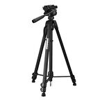 NovStrap 3730 Tripod 153 cm Profesyonel Alüminyum Kamera Fotoğraf Makinesi Telefon Tutucu Tripod