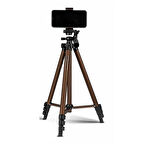 NovStrap 3130 Tripod 124 cm Profesyonel Alüminyum Kamera Fotoğraf Makinesi Cep Telefon Tutucu Tripod