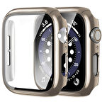 NovStrap Apple Watch Seri 7/8/9 45mm ile Uyumlu Ekran Kasa Koruyucu Kapak Kılıf 360 Tam Koruma