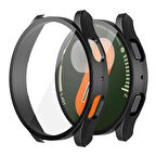 NovStrap Samsung Galaxy Watch 7 Seri 40mm ile Uyumlu Ekran Koruyucu Cam Kasa Koruyucu Kılıf Sert Pc
