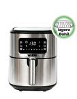 Airfryer 6.5 L Akıllı Yağsız Hava Fritözü Metallic
