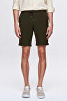 Ds Damat Haki Beli Lastikli Bağcık Detaylı Duble Paça Viskonlu Jogger Şort 0HC13ORTBT189