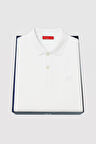 Ds Damat Slim Fit Beyaz Kutulu Polo Yaka T-Shirt 4HC14ORTKPLO1