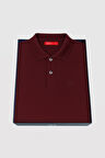 Ds Damat Slim Fit Mürdüm Kutulu Polo Yaka T-Shirt