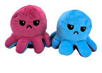 62054 Mood Değiştiren Peluş Ahtapot 20 cm. KOYU PEMBE - MAVİ