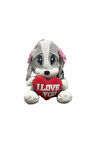 Kalpli Üzgün Köpek Peluş 40 cm 62399