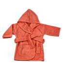 Bebek Bornoz Bukle Kiremit Kapüşonlu [ 0-1 ] Yaş : Kiremit - Tek Ebat