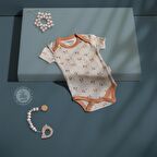 Tiffany Body Kısa Kol Floral Modal Theme Krem - Somon