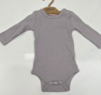 Tiffany Body Uzun Kol Çıtçıtlı Modal Organik Theme Gri