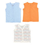 Tiffany Baby Striped Theme 3'lü Yelek 53005