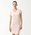 V Yaka Kumaş Kadın Elbise