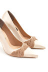 Tamer Tanca Kadın Vegan Bej Stiletto Ayakkabı 675 0715 BN AYK SK22/23 BEJ STN