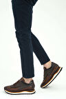 Tamer Tanca Erkek Hakiki Deri Kahverengi Sneakers & Spor Ayakkabı 383 5268 ERK AYK SK22/23 KAHVE SLVR/KHV MET
