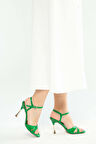 Tamer Tanca Kadın Vegan Yeşil Topuklu Ayakkabı 932 7544 BN SNDLT Y23 YESIL RGN