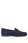 Tamer Tanca Erkek Hakiki Deri Lacivert Süet Loafer Ayakkabı 1016 1455 ERK AYK Y24 LACI SUET