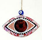 Kahverengi Göz Modelli Füzyon Cam Duvar Süsü