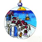 Kedili Hayal Evi 15 Santimetre Füzyon Cam Duvar Dekoru