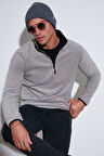Buratti Slim Fit Yarım Fermuarlı Dik Yaka Soğuk Geçirmez Polar Erkek POLAR 5906003