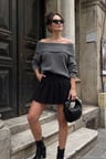 Lela Overisze Fit Madonna Yaka Triko Kazak Kadın KAZAK 4615216