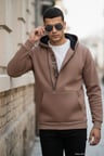 Buratti Pamuklu Slim Fit Kanguru Cepli Fermuar Detaylı Kapüşon Yaka Sweat Erkek SWEAT 575707