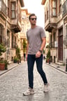 Buratti Pamuklu Slim Fit Normal Bel Jeans Erkek KOT PANTOLON 1135C64NAPOLI KOYU LACIVERT