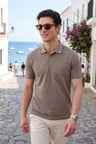 Buratti Pamuklu Regular Fit Göğüs Cepli Düğmeli Polo T Shirt Erkek POLO T SHİRT 4565001 KAHVE
