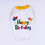 Pawstar Happy Birthday Küçük Irk Köpek Kolsuz Penye T-shirt