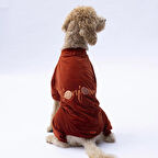 Pawstar Kiremit Bonjour Kadife Orta-Büyük Irk Köpek Tulumu