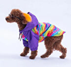 Pawstar Rio Rainbow Polarlı Su Geçirmez Küçük Irk Köpek Yağmurluğu