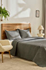 Arven Çift Kişilik Yatak Örtüsü Takımı Antrasit